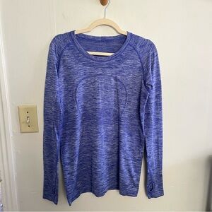 Lululemon Blue Long Sleeve Swiftly Top Running Activewear Gym